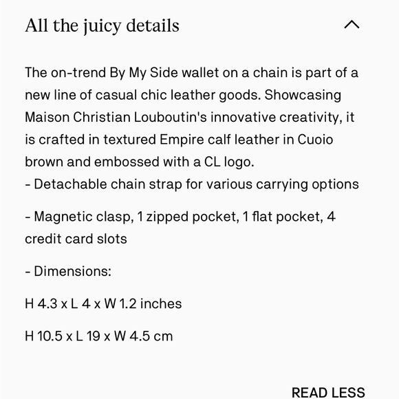 Christian Louboutin by my side, leather wallet on a chain - Picture 9 of 10